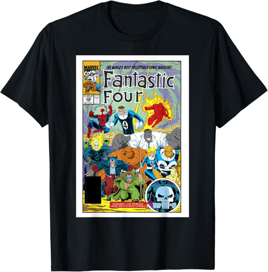 Marvel Exclusive Fantastic Four Vintage Comic Book Cover T-Shirt