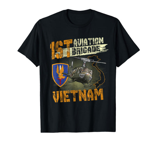 1st Aviation Brigade Vietnam Veteran Pilot Door Gunner T-Shirt