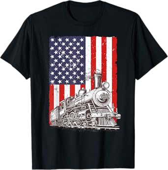 Cool Train Art For Men Women Kid Train Collector Train Lover T-Shirt
