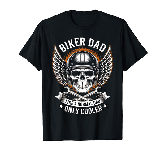 Biker Dad Motorcycle Father Rider Biker Dad Father's Day T-Shirt