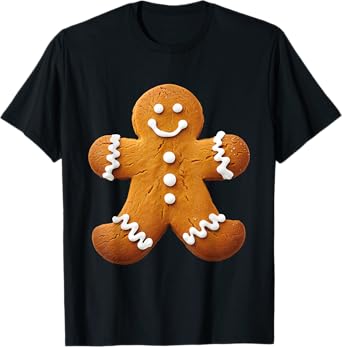 Gingerbread Man Costume Funny Halloween Christmas Graphic T-Shirt