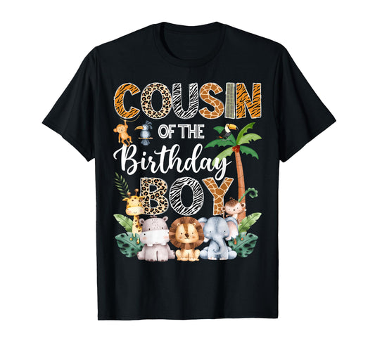 Cousin Of The Birthday Boy Safari Jungle Bday Party T-Shirt