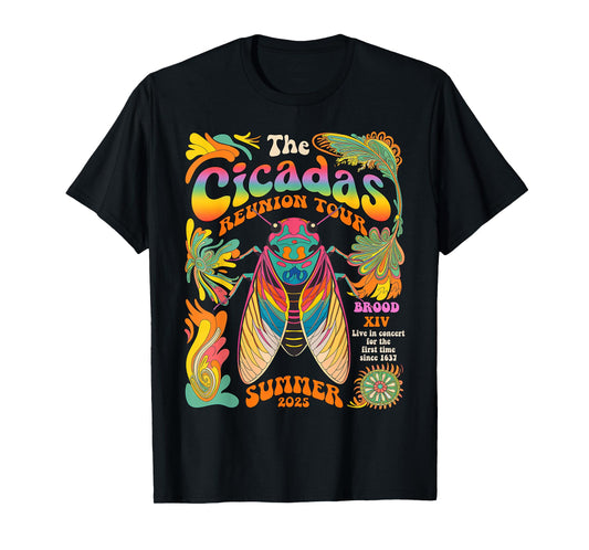Cicada Brood XIV Summer 2025 Reunion Tour Swarm Cicadas T-Shirt