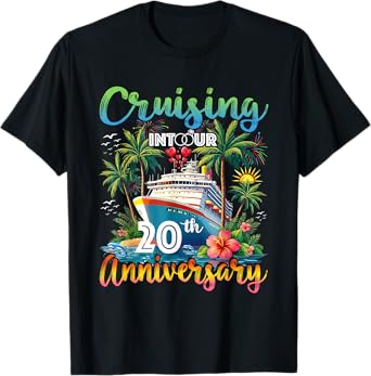 Cruising Into Our 20th Anniversary Trip 20 Years Marriage T-Shirt
