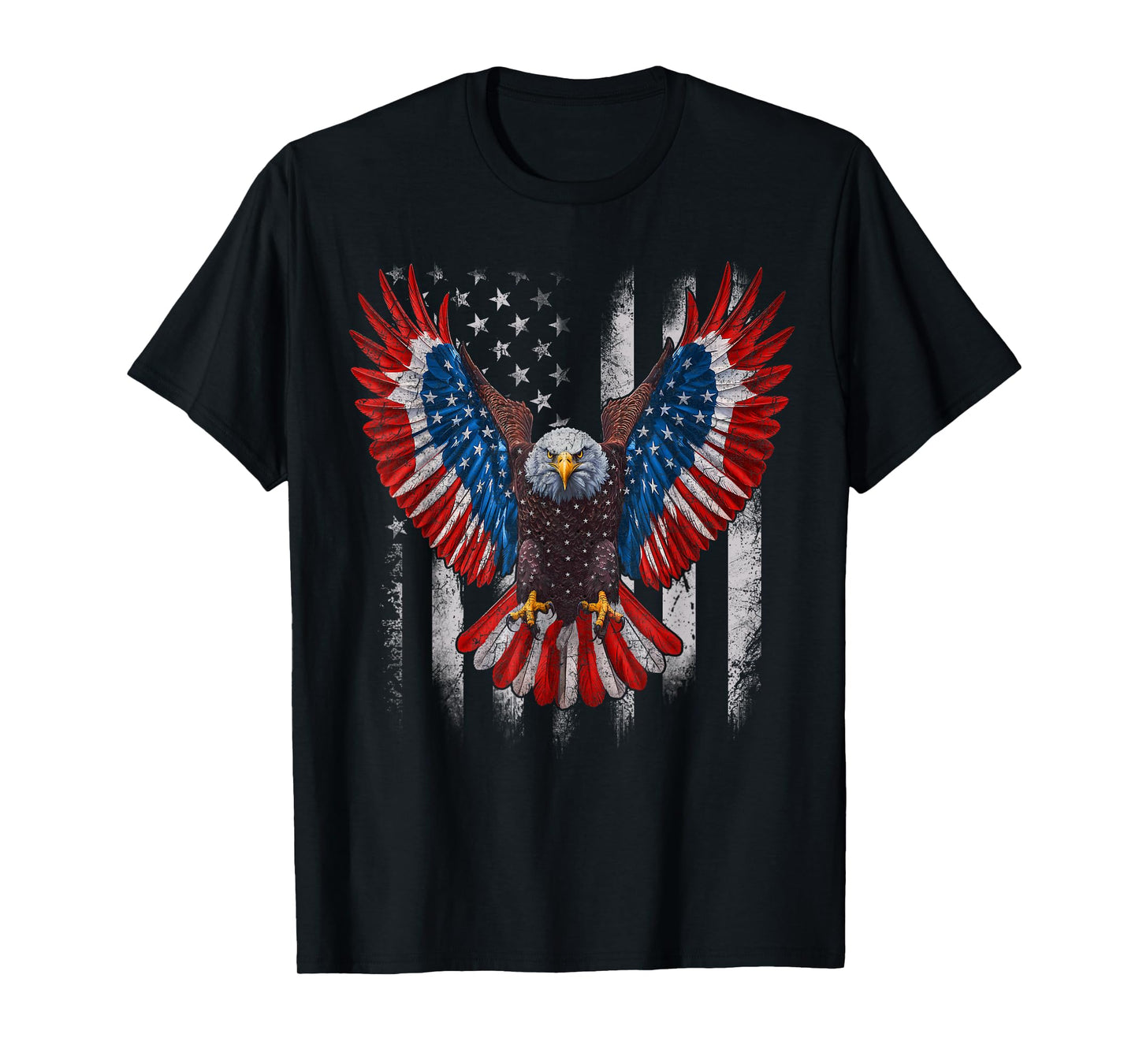 American Flag Bald Eagle 4th of July USA Patriotic Eagle T-Shirt