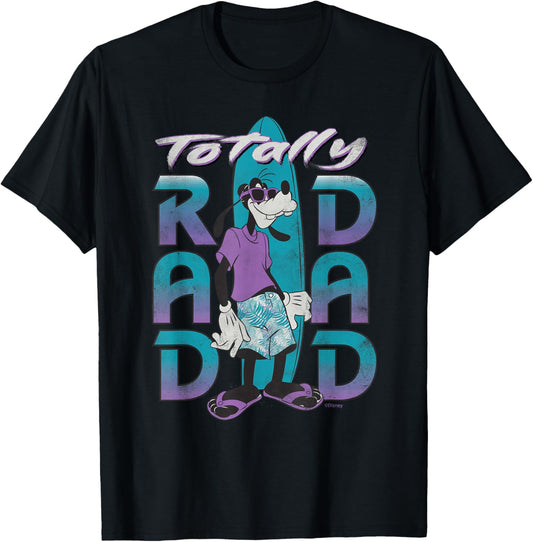 Disney Goofy Totally Rad Dad Father’s Day Surfing Distressed T-Shirt
