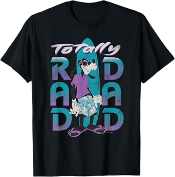 Disney Goofy Totally Rad Dad Father’s Day Surfing Distressed T-Shirt
