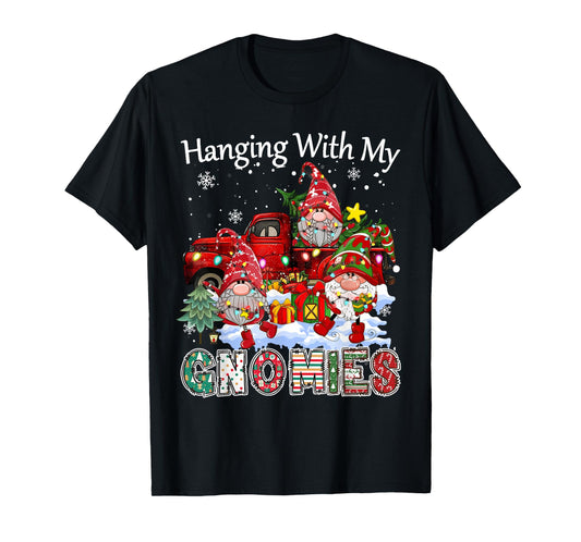 2025 Christmas Gnome Hanging With My Gnomies Matching Family T-Shirt