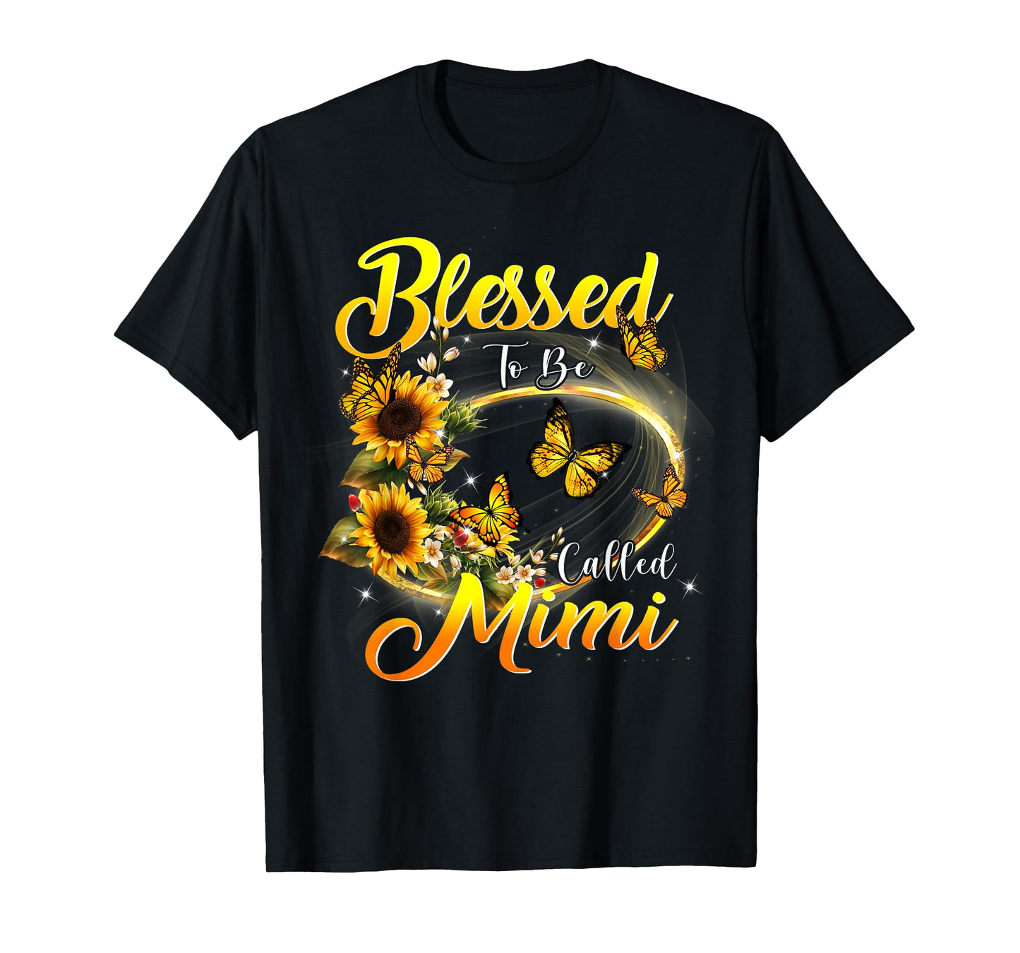 Blessed to be called Mimi Shirt Sunflower Lovers Grandma T-Shirt