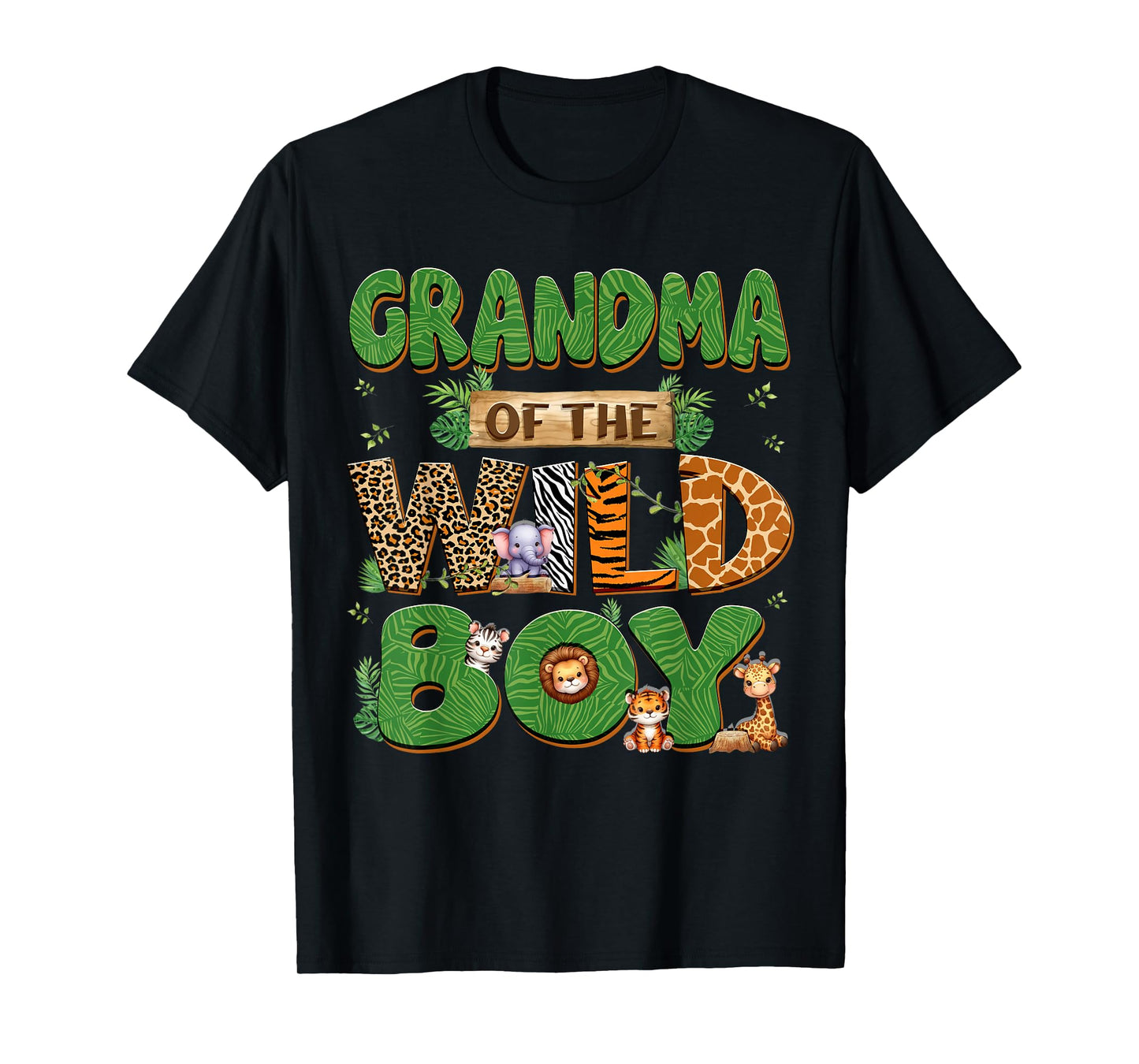 Grandma Of The Birthday Boy Wild One Family Matching Party T-Shirt
