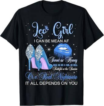 Leo Girl Zodiac Birthday Party Women Girls Horoscope T-Shirt