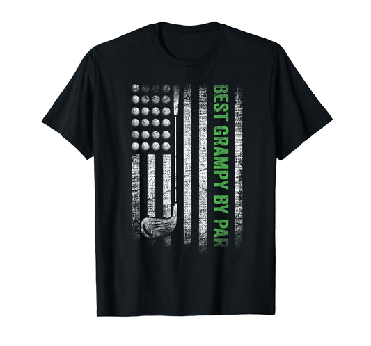 Mens Funny Best Grampy By Par Father's Day Golf T-Shirt