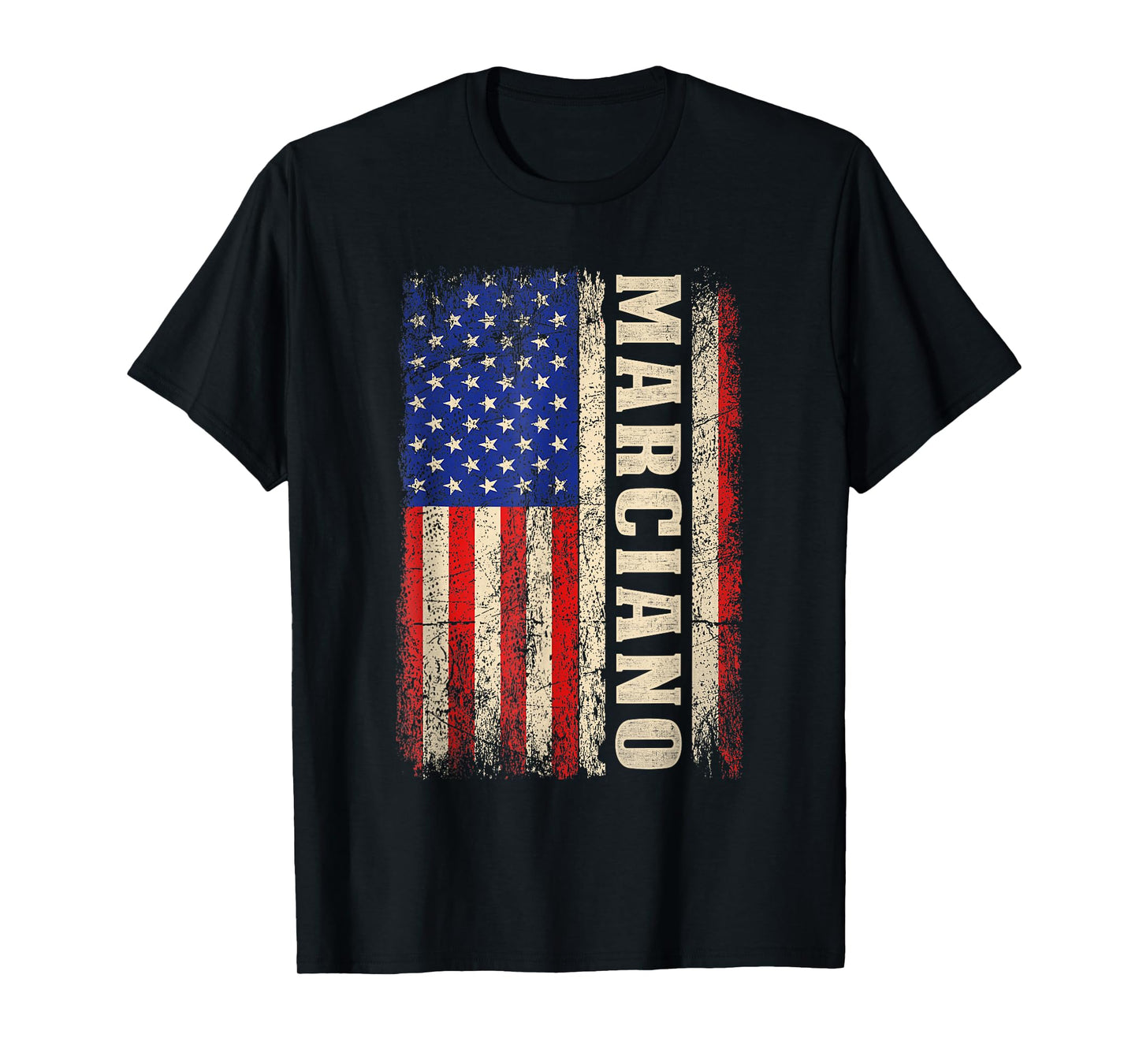 MARCIANO Last Name Shirt MARCIANO Name American Flag T-Shirt