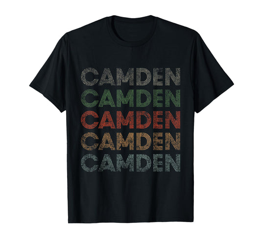 Camden First Name Grunge Style Vintage Retro T-Shirt