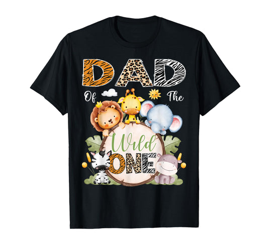 Dad Of The Wild One 1St Birthday Boy Safari Jungle T-Shirt