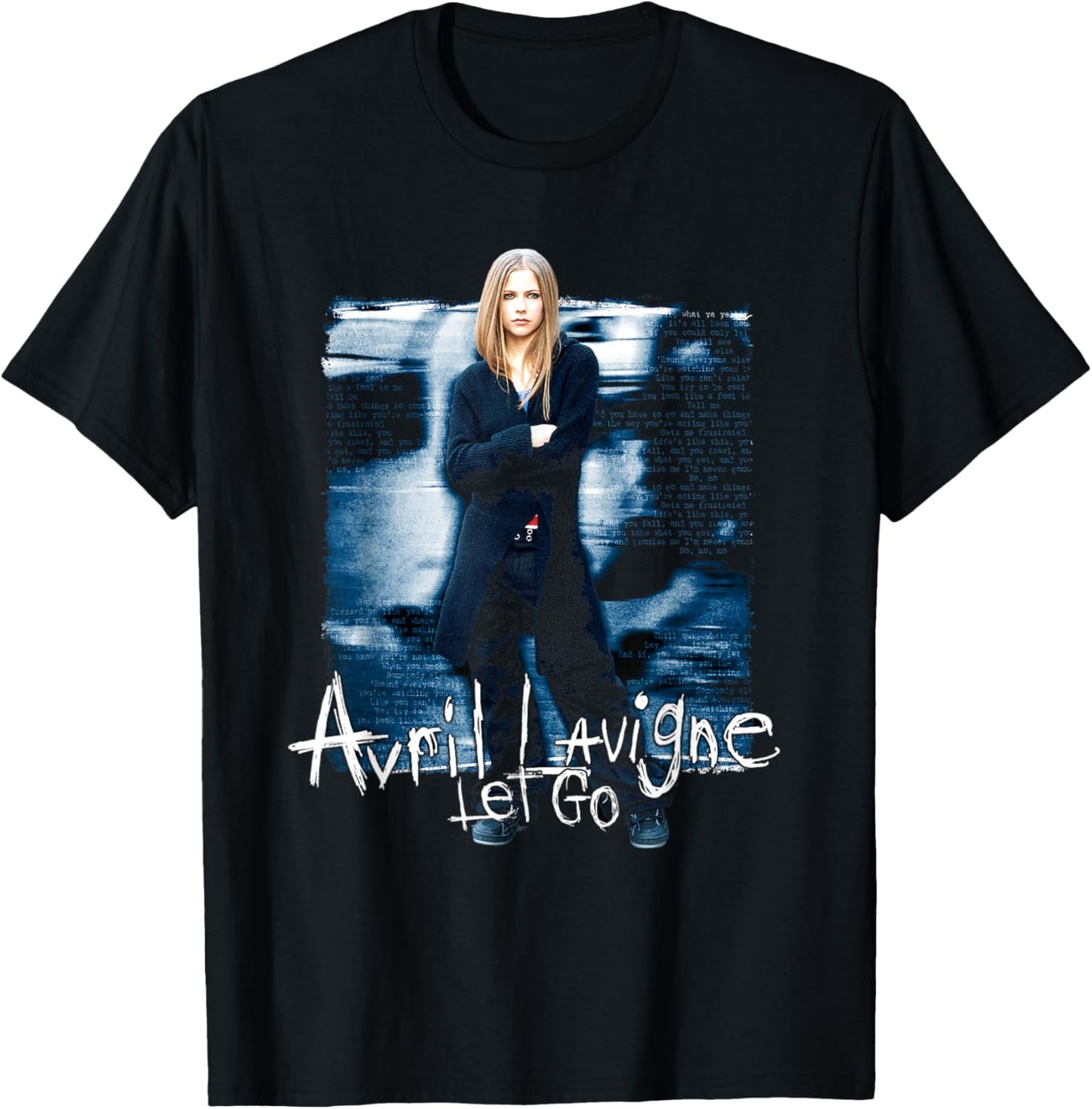 Avril Lavigne Official Let Go T-Shirt - Black, Unisex-Adults, Small, Short Sleeve, Classic Fit, Cotton, Polyester
