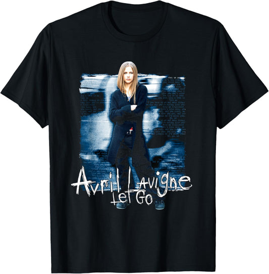Avril Lavigne Official Let Go T-Shirt - Black, Unisex-Adults, Small, Short Sleeve, Classic Fit, Cotton, Polyester