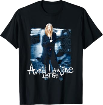Avril Lavigne Official Let Go T-Shirt - Black, Unisex-Adults, Small, Short Sleeve, Classic Fit, Cotton, Polyester