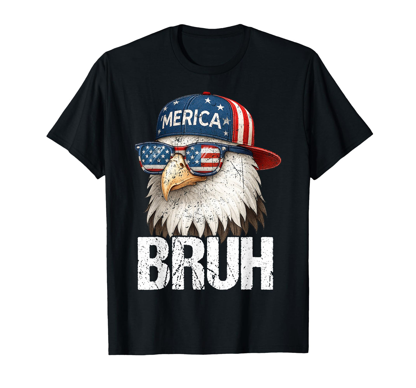 Bruh Fourth 4th Of July Eagle American Patriotic Mens Boys T-Shirt