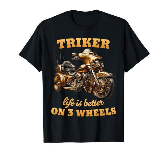 Trike Life Motorcycle trike Grandpa Three-wheeled Trike Dad T-Shirt