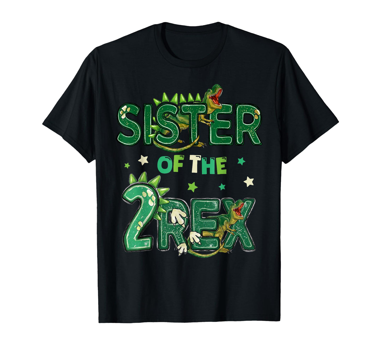 Sister of The Two Rex Birthday Dinosaur Family Matching T-Shirt