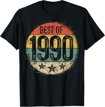Best Of 1990 35th Birthday Gifts For Men Women 35 Year Old T-Shirt