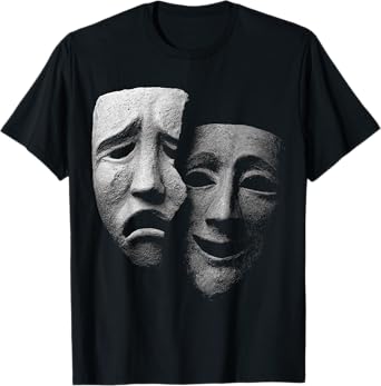 Happy Sad Mask Face Cinema Theatre T-Shirt