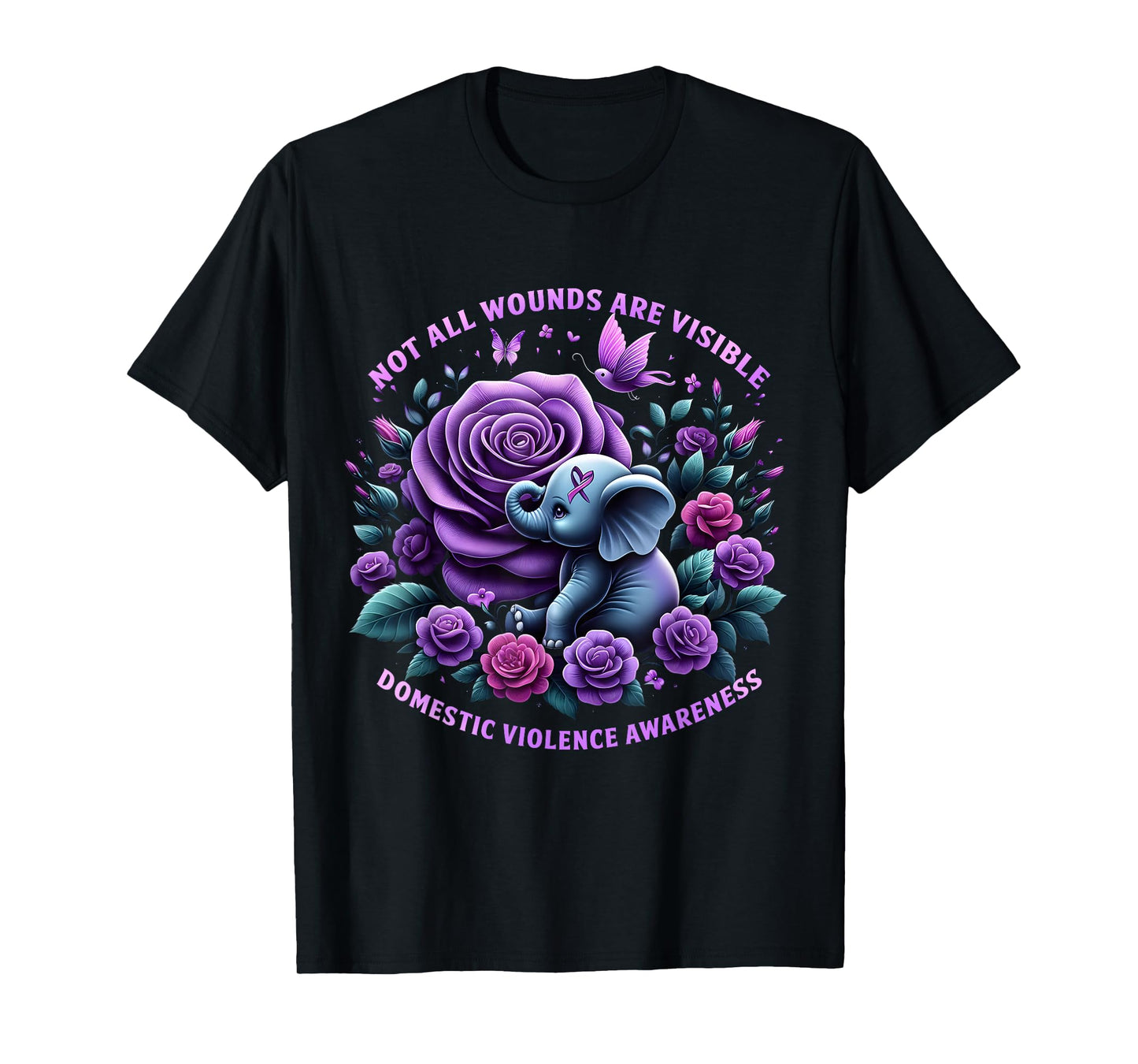 Domestic Violence Awareness Not All Wounds Are Visible T-Shirt