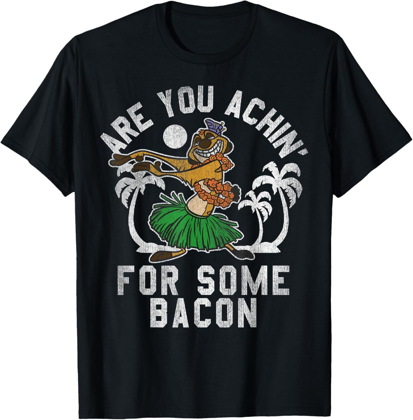 Disney The Lion King Timon Achin' Bacon Distressed Hula T-Shirt