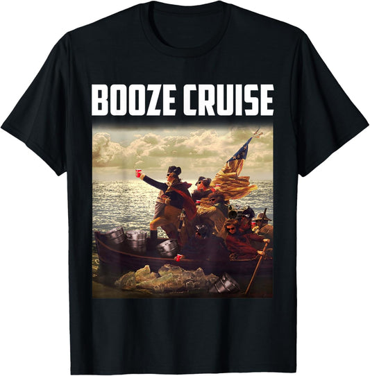 Political Party Booze Cruise Shades & Red Cups T-Shirt