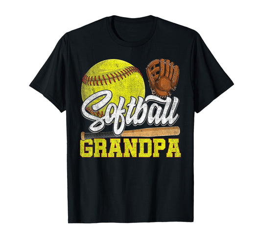 Softball Grandpa Softball Player Game Day Father's Day Gift T-Shirt