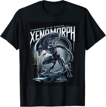 Alien 45th Anniversary Xenomorph 1979 Movie Poster In Space T-Shirt