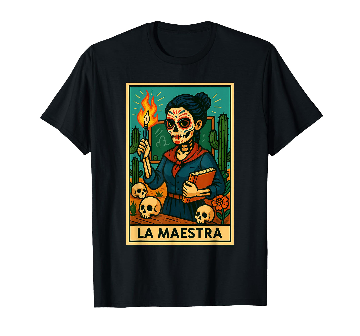 La Maestra | Spanish-Mexican Bingo Card Funny Gifts T-Shirt