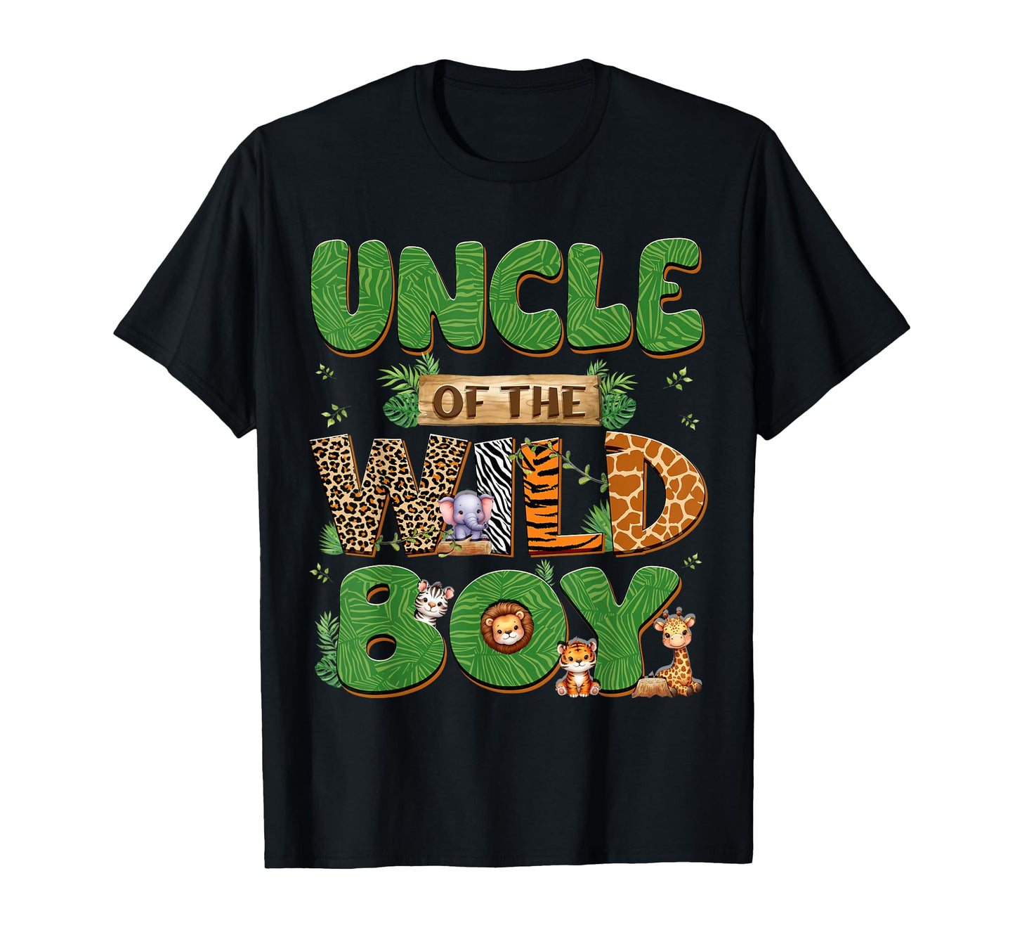 Uncle Of The Birthday Boy Wild One Family Matching Party T-Shirt