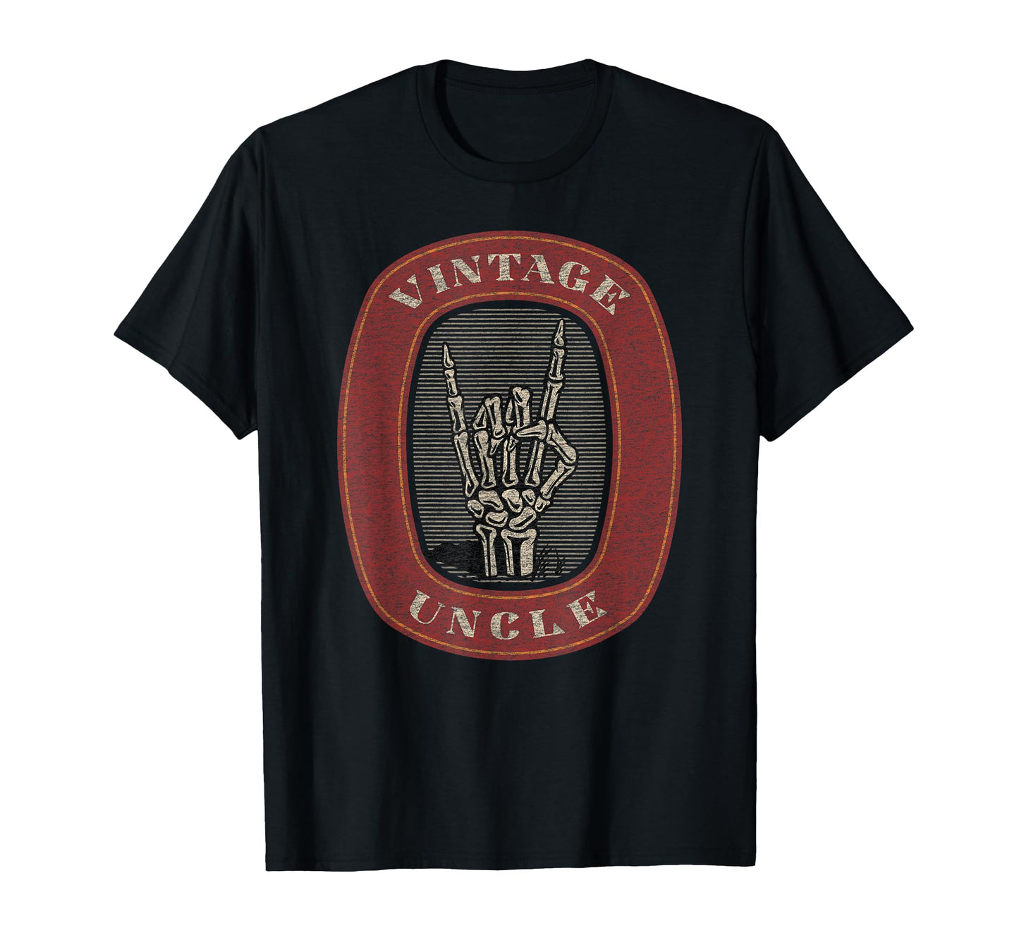 Funny Uncle Vintage Graphic Skeleton Hand T-Shirt