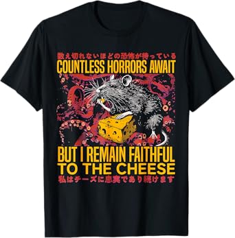 I Remain Faithful To The Cheese Vintage Japanese Rat Lover T-Shirt