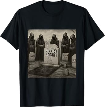 Hollywood Rip Ride Rockit Graveyard Design T-Shirt