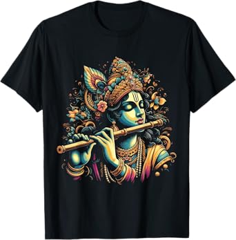 Lord Shri Krishna Hindu God Lord Shri Krishna Lover Devotee T-Shirt