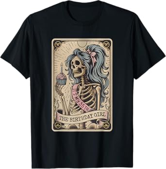 It's My 35th The Birthday Girl Tarot Card, Funny Skeleton T-Shirt