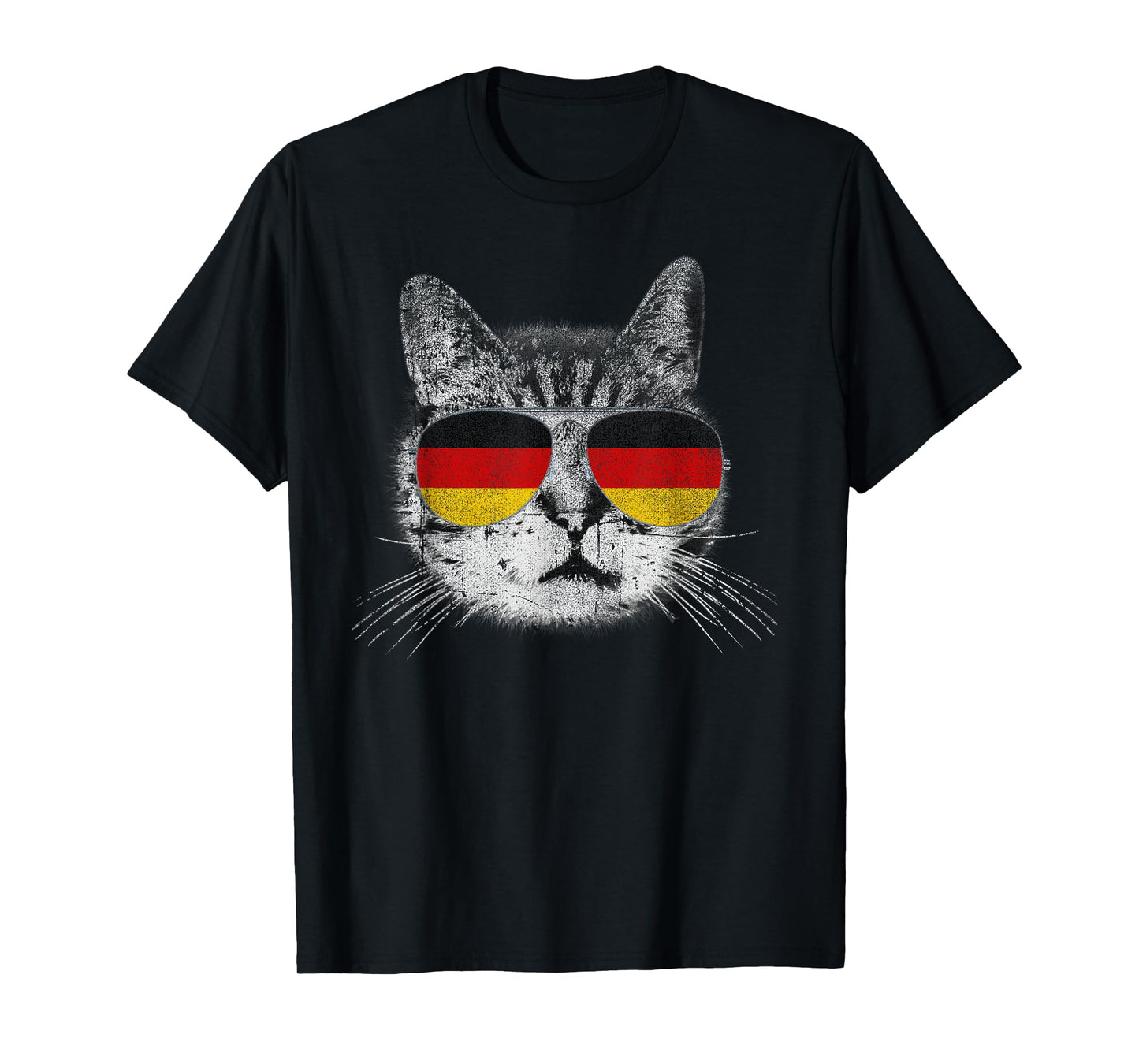 Germany German - Flag Cat Vintage Men Women Graphic Cool T-Shirt