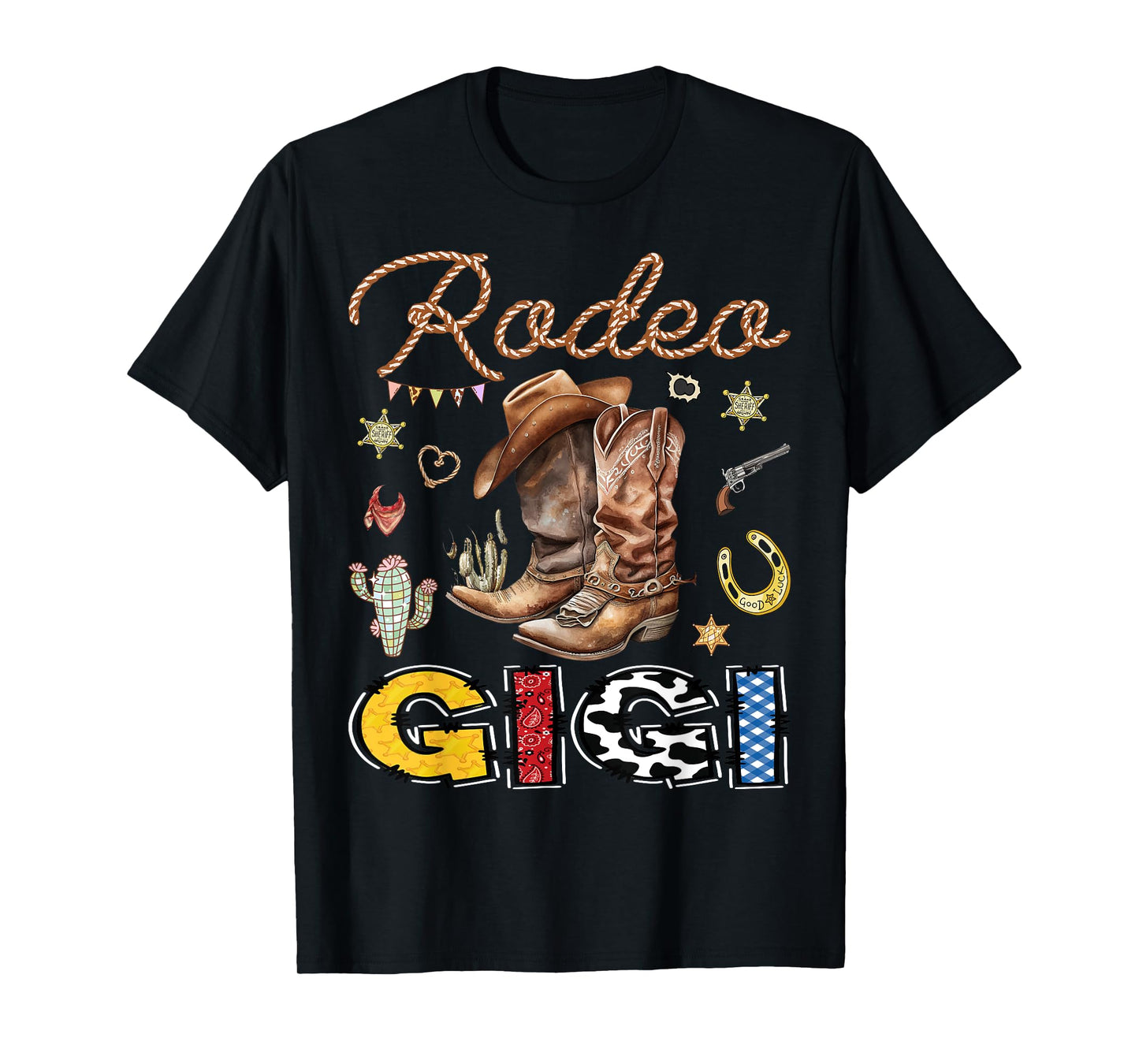 Rodeo Gigi Western Cowboy Birthday Matching Family T-Shirt