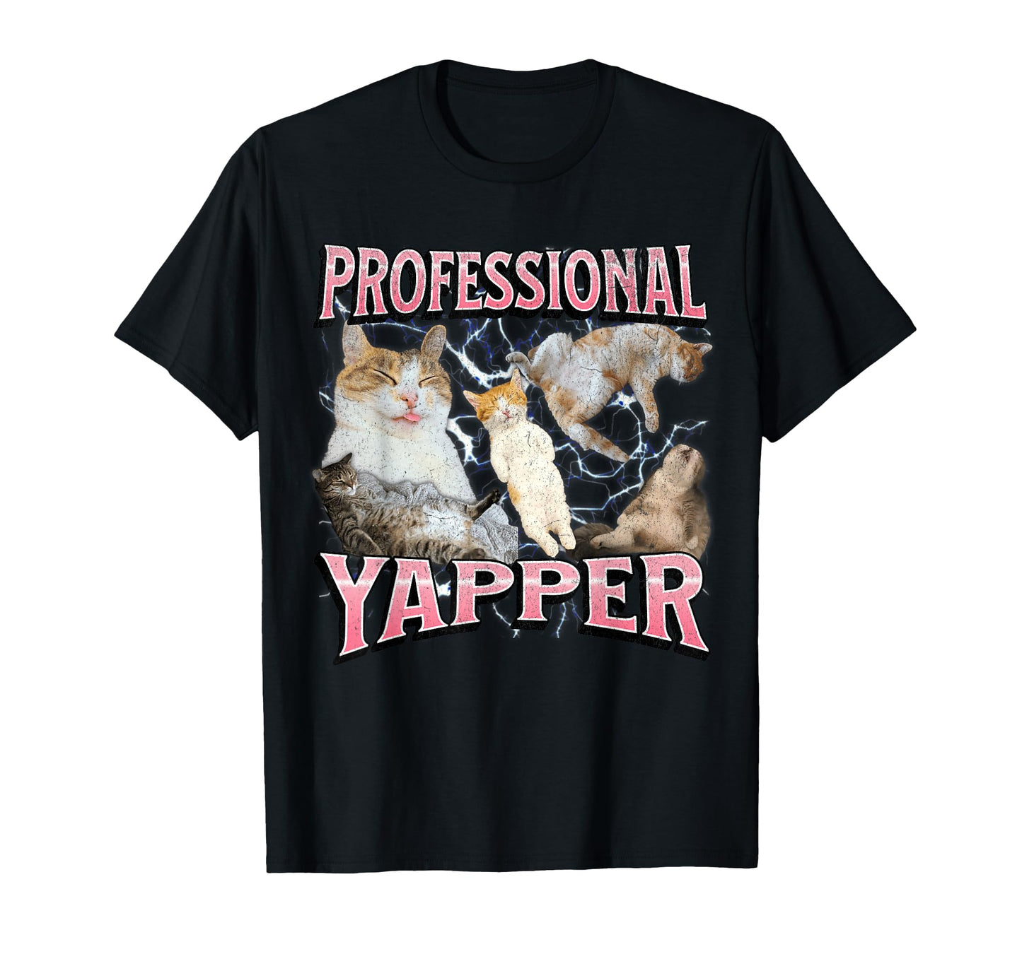 Professional Yapper Funny Cat Meme Bootleg Graphic T-Shirt for Men Women