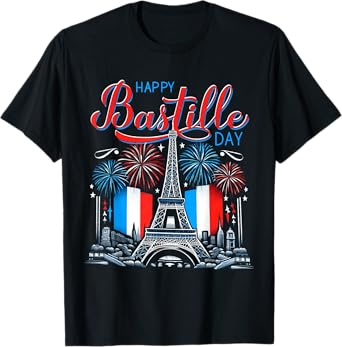 Happy Bastille Day 14th July - France Independence Patriotic T-Shirt