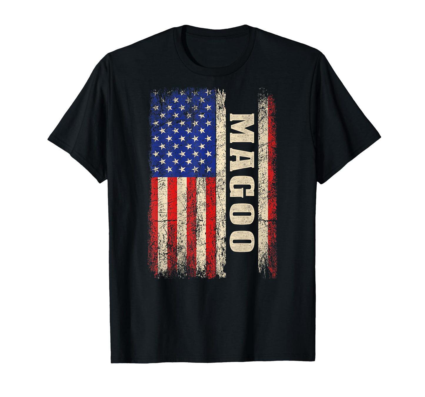 Magoo Last Name - Magoo Name American Flag (Back) T-Shirt