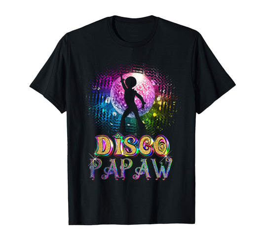Funny Disco Papaw - Retro 70's Seventies Themed Disco Ball T-Shirt