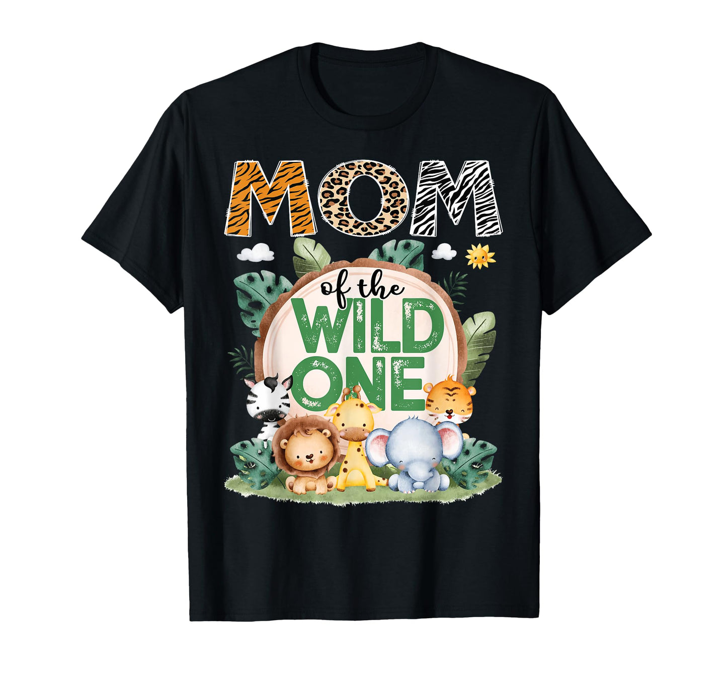 Mom Of The Wild One Safari Jungle 1St Birthday Party T-Shirt