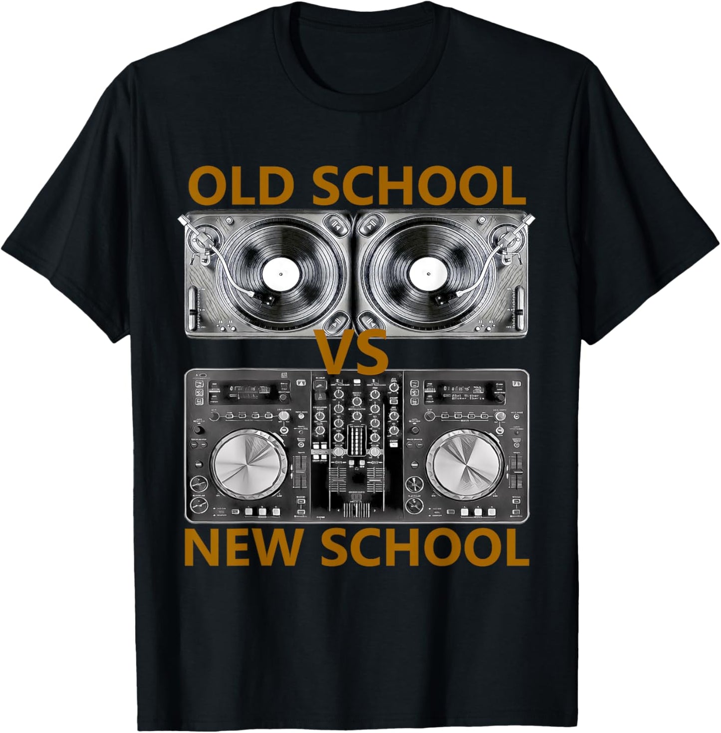 Old School DJ VS New School DJ T-Shirt, House/Dance Music T-Shirt