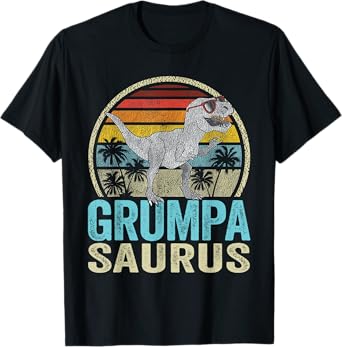 GrumpaSaurus T Rex Dinosaur Saurus Family Matching T-Shirt
