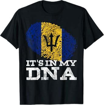 It's In My DNA Barbados Barbadian Graphic Bajan Flag T-Shirt