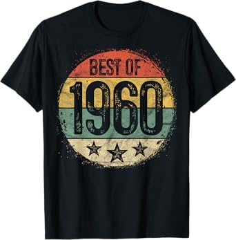 Best Of 1960 65th Birthday Gifts For Men Women 65 Year Old T-Shirt